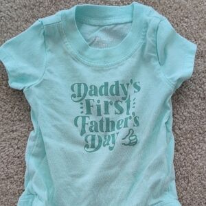 Carter's Light Blue Daddy's First Father's Day Onesie